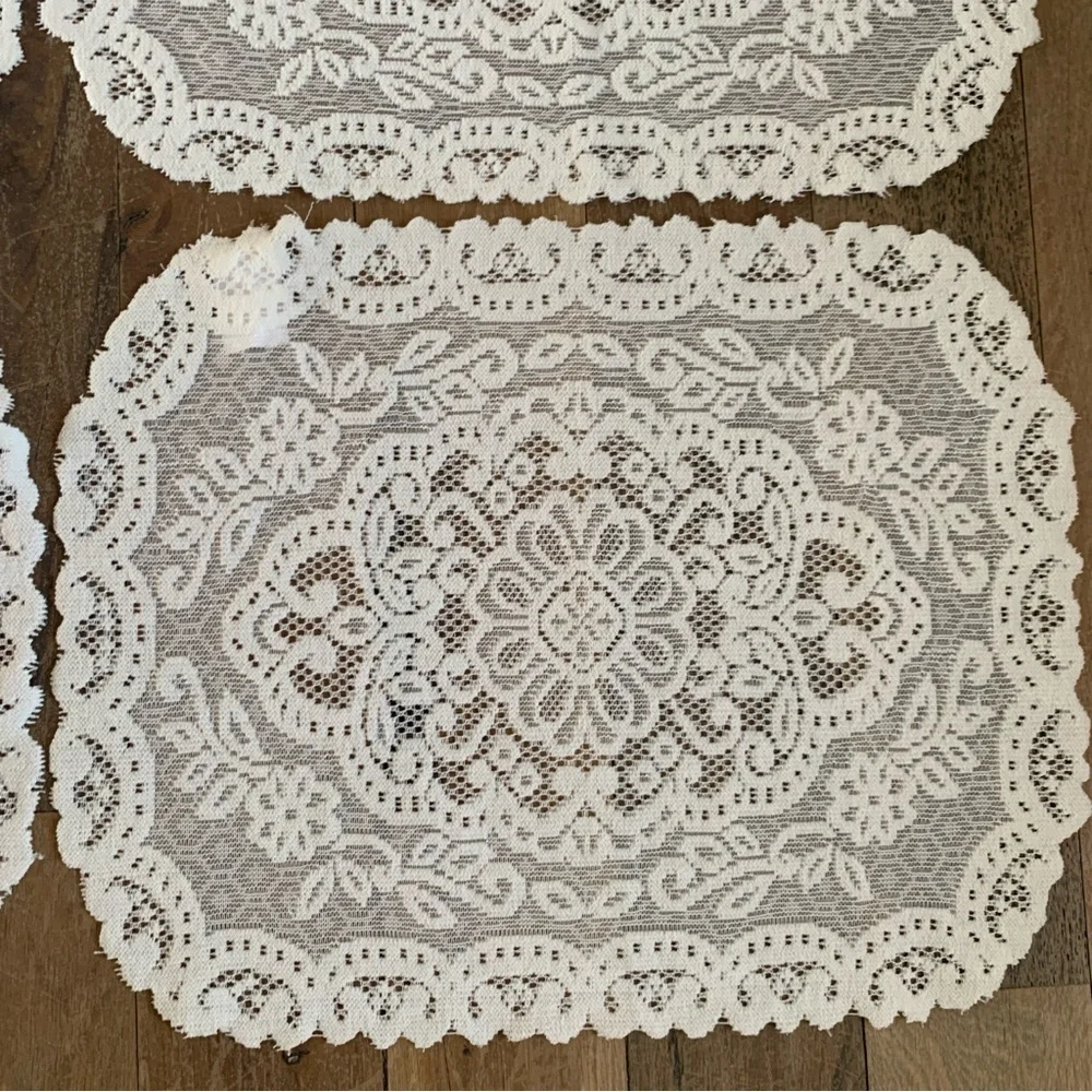 White Lace Placemats Set of 4